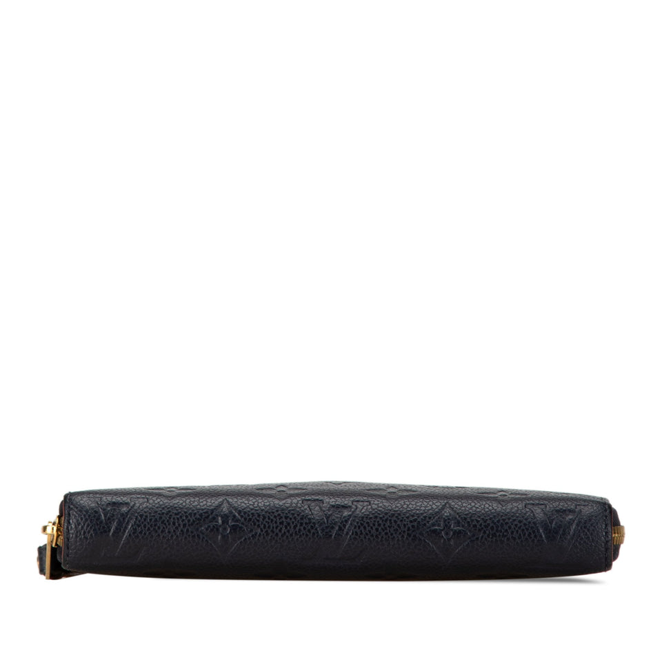 Blue Louis Vuitton Monogram Empreinte Zippy Long Wallet