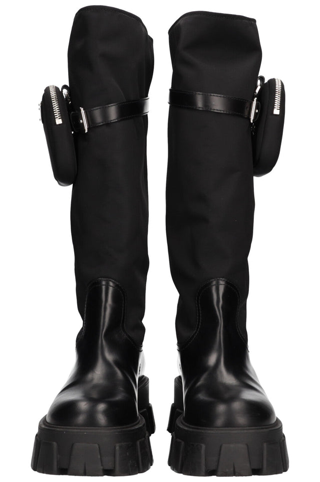 PRADA Monolith High Boots Nylon Black