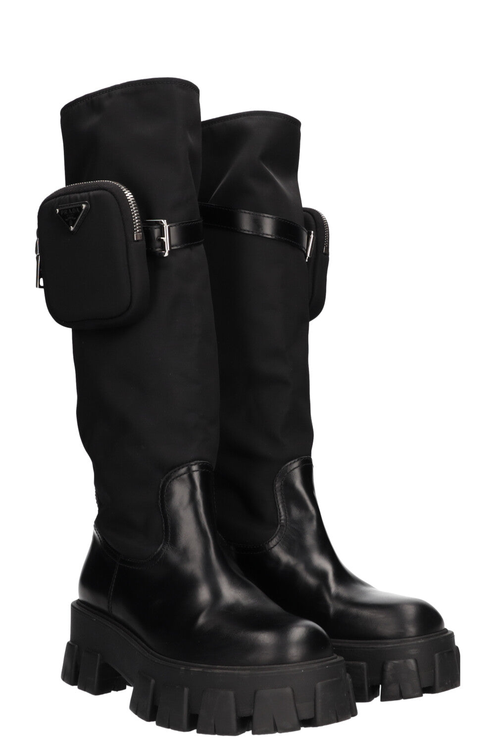 PRADA Monolith High Boots Nylon Black