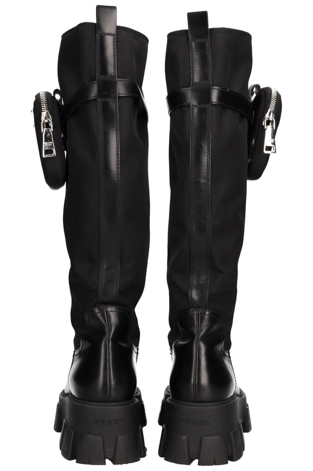 PRADA Monolith High Boots Nylon Black