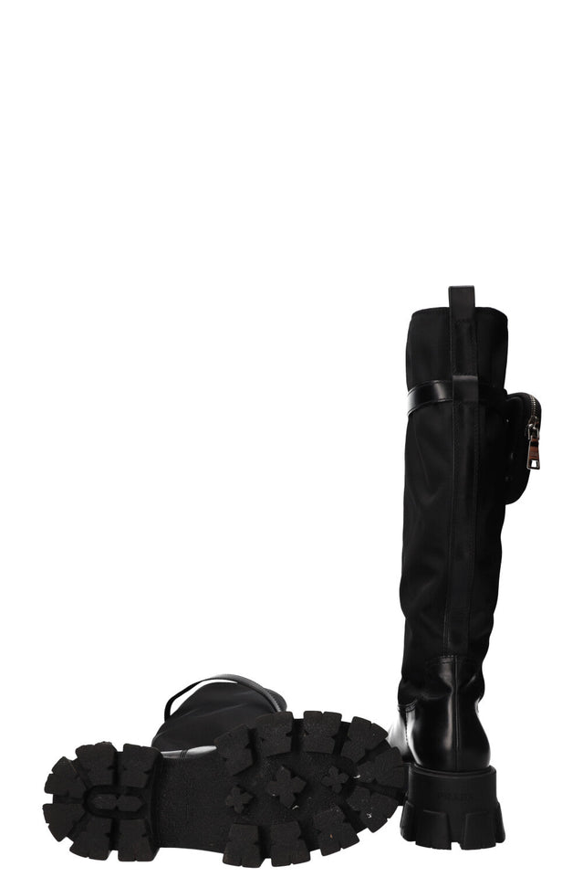PRADA Monolith High Boots Nylon Black