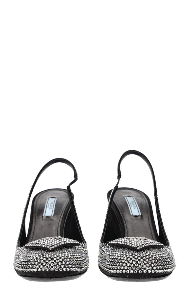 PRADA Slingback Heels with Crystals