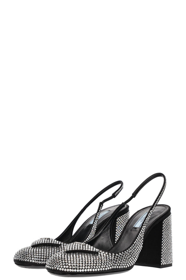 PRADA Slingback Heels with Crystals