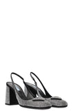 PRADA Slingback Heels with Crystals