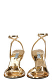 PRADA Logo Heels Gold