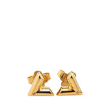 Gold Louis Vuitton Gold Plated Essential V Stud Earrings