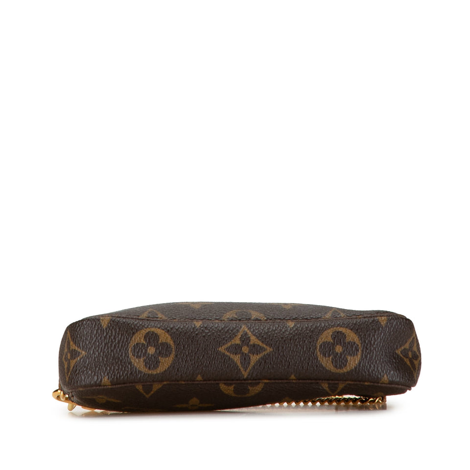 Brown Louis Vuitton Monogram Mini Pochette Accessoires Handbag