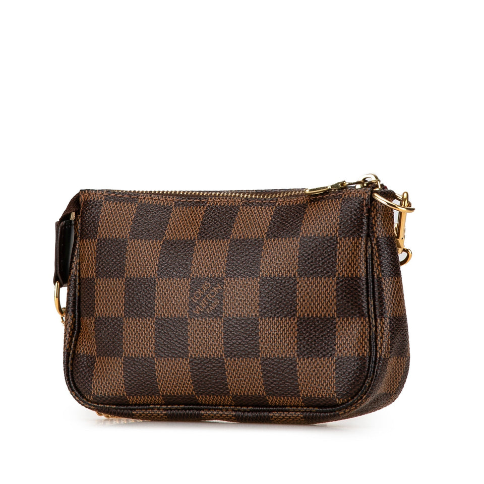 Brown Louis Vuitton Damier Ebene Trunks and Bags Mini Pochette Accessoires Shoulder Bag