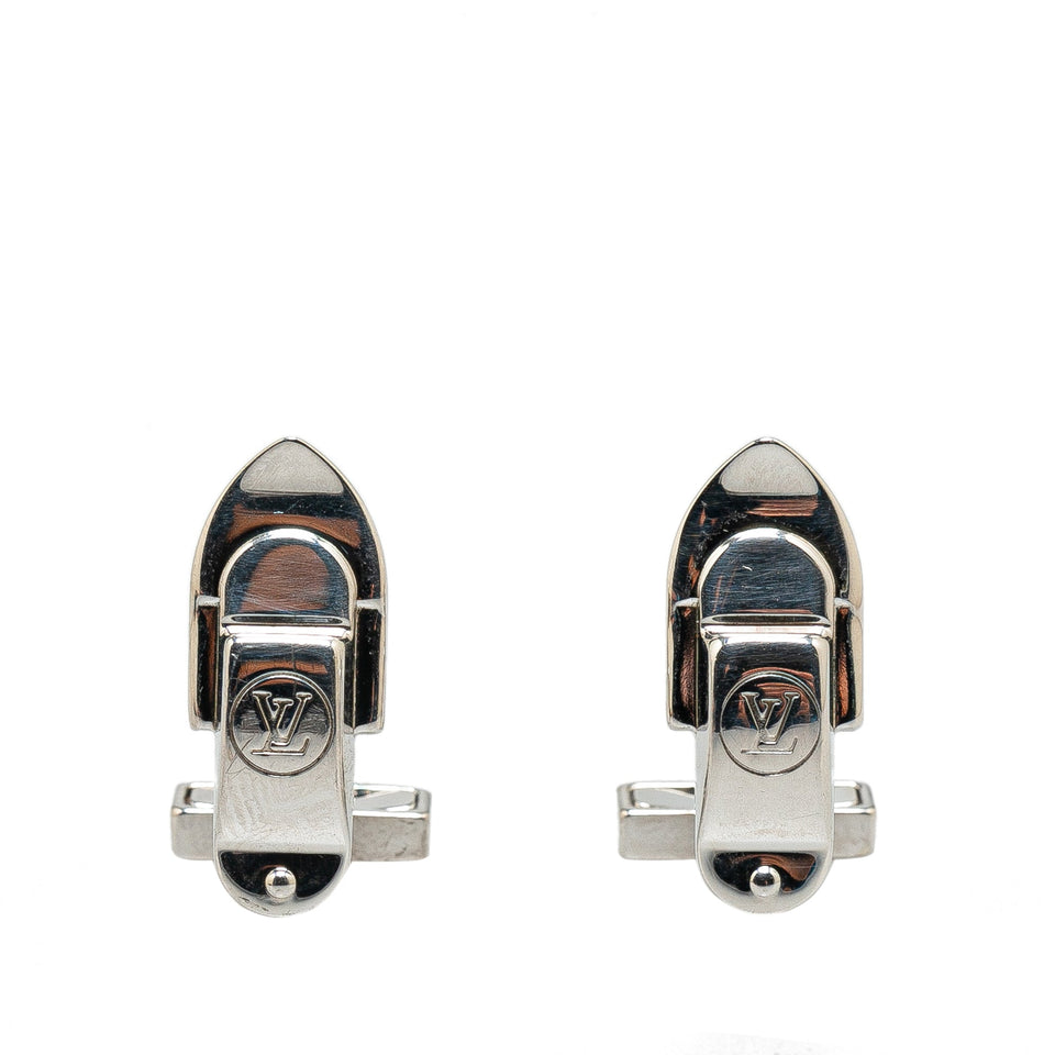 Silver Louis Vuitton Sterling Silver Trunk Latch Cufflinks