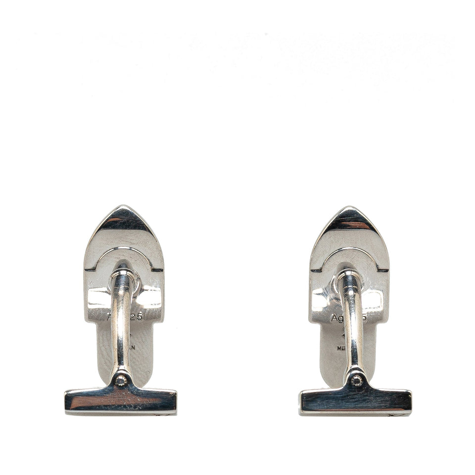 Silver Louis Vuitton Sterling Silver Trunk Latch Cufflinks