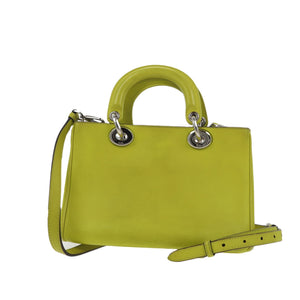 CHRISTIAN DIOR Lady Dior Handbag in Green Leather