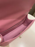 Chanel Chevron Boy Old Medium Pink Calfskin