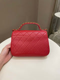 Chanel Infinity Top Handle Bag Red