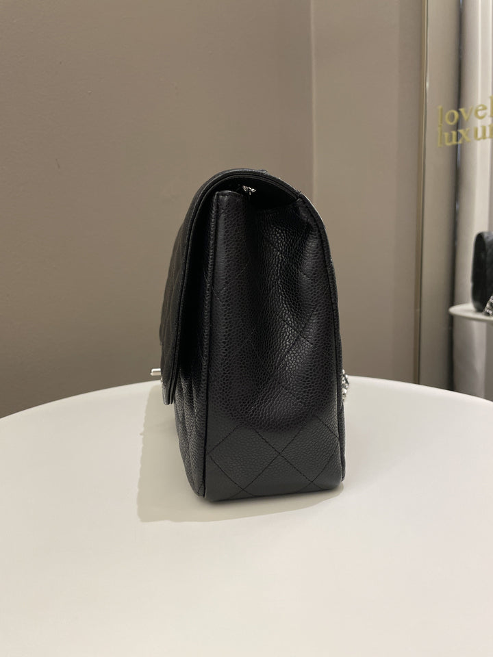 Chanel Classic Quilted Jumbo Single Flap Black Caviar