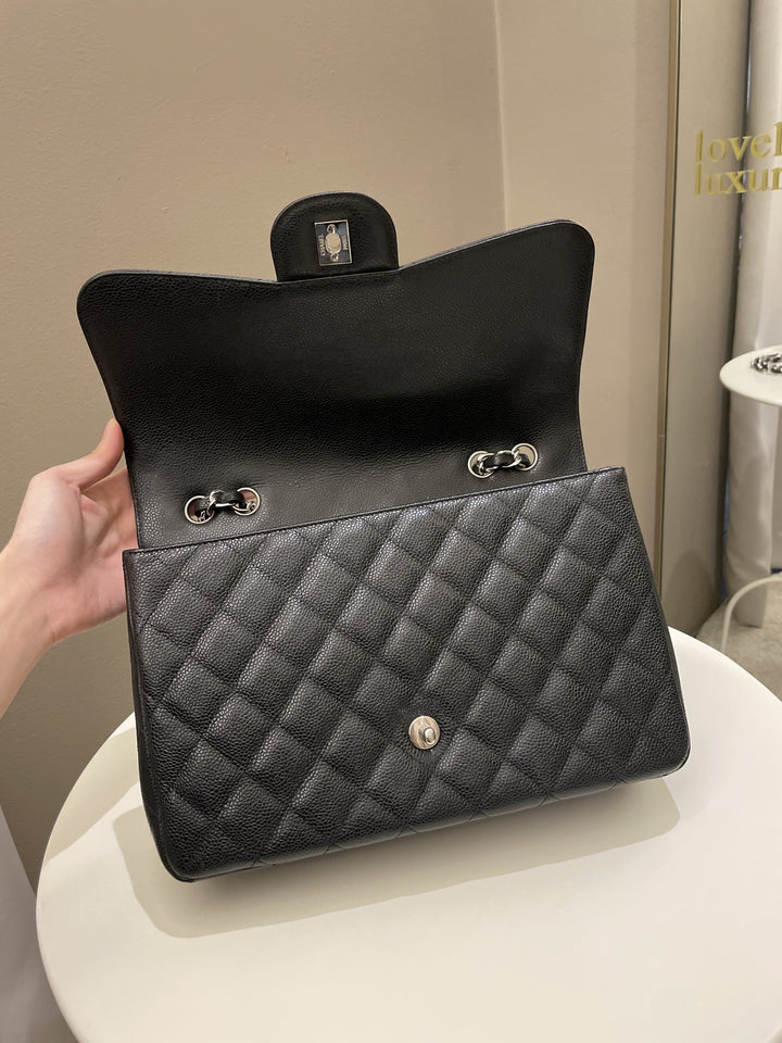 Chanel Classic Quilted Jumbo Single Flap Black Caviar