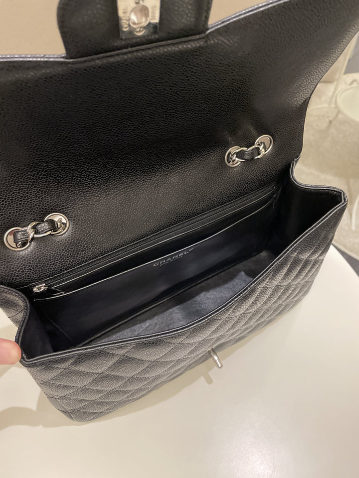 Chanel Classic Quilted Jumbo Single Flap Black Caviar