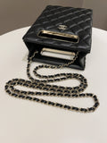 Chanel Evening Handle Chain Box Bag Black Caviar