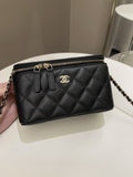 Chanel Quilted Mini Vanity Rectangular Black Caviar