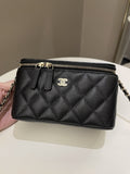Chanel Quilted Mini Vanity Rectangular Black Caviar