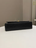 Chanel Vintage Classic Quilted Medium Double Flap Black Lambskin
