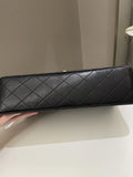 Chanel Vintage Classic Quilted Medium Double Flap Black Lambskin