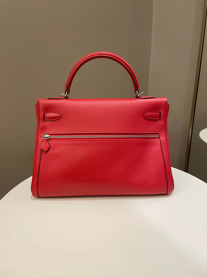 Hermes Kelly Lakis 32 Vermillion Swift