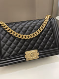 Chanel Quilted New Medium Boy Black Caviar