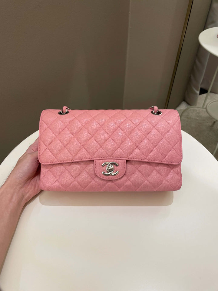 Chanel Classic Medium Double Flap Sakura Pink Caviar