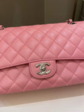 Chanel Classic Medium Double Flap Sakura Pink Caviar