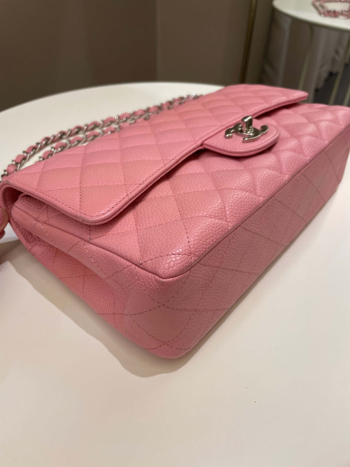 Chanel Classic Medium Double Flap Sakura Pink Caviar