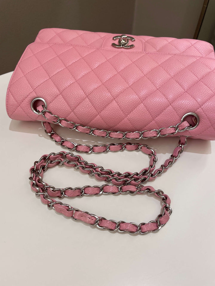 Chanel Classic Medium Double Flap Sakura Pink Caviar