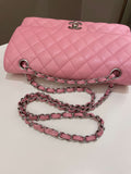 Chanel Classic Medium Double Flap Sakura Pink Caviar