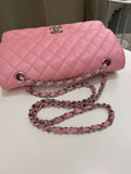 Chanel Classic Medium Double Flap Sakura Pink Caviar