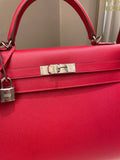 Hermes Kelly Sellier 32 Rouge Casaque Epsom