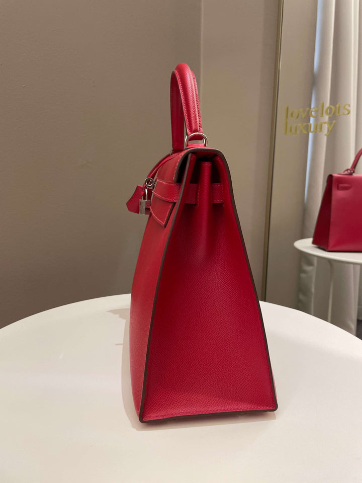 Hermes Kelly Sellier 32 Rouge Casaque Epsom