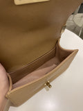 Chanel Chevron Small Boy Dark Milk Tea Beige Caviar