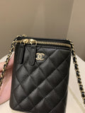 Chanel 22C Quilted Vanity Vertical Black Caviar