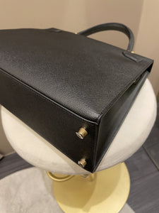 Hermes Kelly Sellier 28 Black Epsom