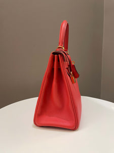 Hermes Kelly 28 Rouge Tomato Evercolor