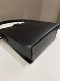 Chanel Vintage Messenger Crossbody Black Grainy Leather