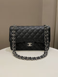 Chanel Classic Quilted Jumbo Double Flap Black Caviar