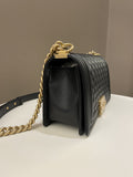 Chanel Quilted Boy Old Medium Black Caviar