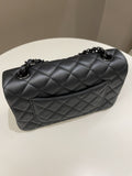 Chanel 23B Classic Quilted So Black Mini Rectangular Black Lambskin