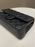 Chanel 23B Classic Quilted So Black Mini Rectangular Black Lambskin