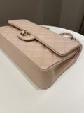 Chanel Classic Quilted Medium Double Flap Beige Caviar