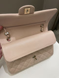 Chanel Classic Quilted Medium Double Flap Beige Caviar