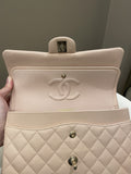 Chanel Classic Quilted Medium Double Flap Beige Caviar