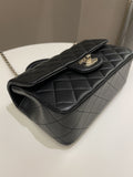 Chanel Quilted Top Handle Mini Rectangular Black Lambskin