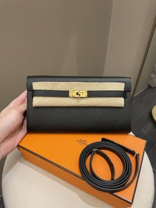 Hermes Kelly To Go Black Epsom