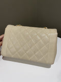 Chanel Vintage Quilted Diana Flap Bag Light Beige